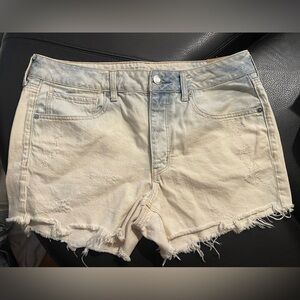 American Eagle Tomgirl Jean Shorts, Size 12, Light Super Bleach